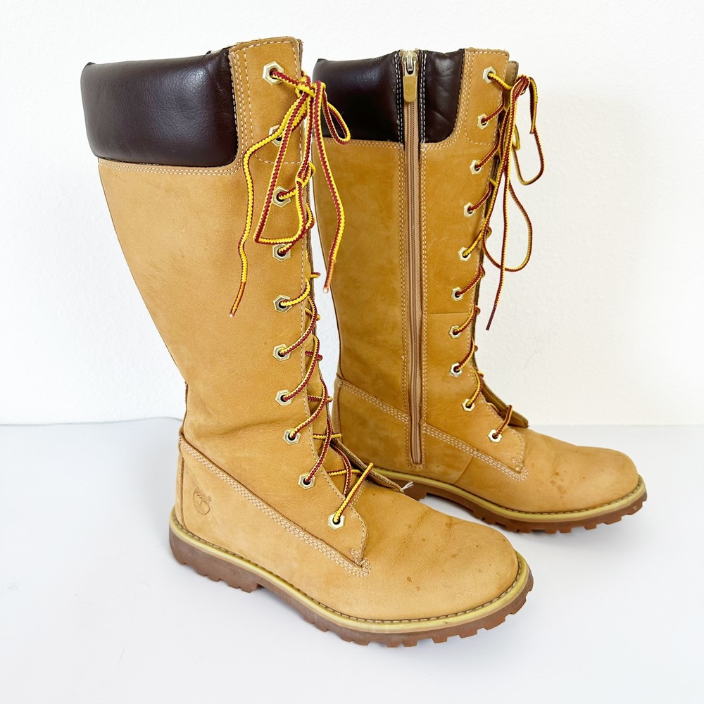 Timberland Girls Asphalt Trail Tall‎ Lace Up Boots Size 5